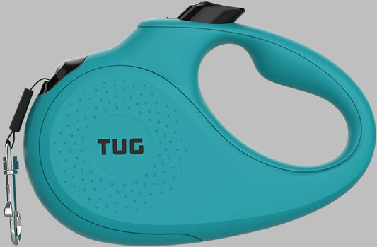 Monochrome 360° Tangle-Free Retractable Dog Leash | 16 Ft Strong Nylon Tape (Small, Aqua)